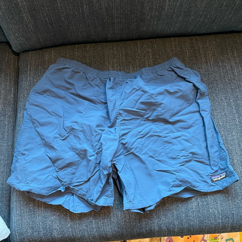 Patagonia Navy Blue Swim Trunks